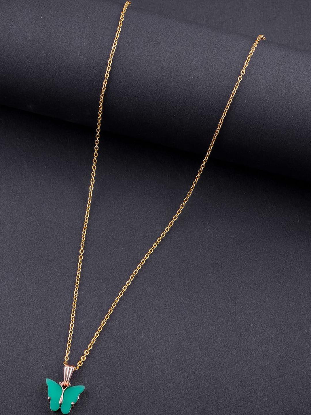 Elegant Gold-Plated Chain with Butterfly Pendant