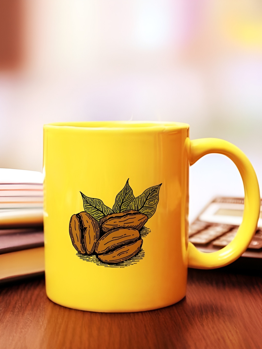 INTERNATIONAL GIFT Best Mom Ever Yellow Conversational Ceramic Microwave Safe Mug-320ml