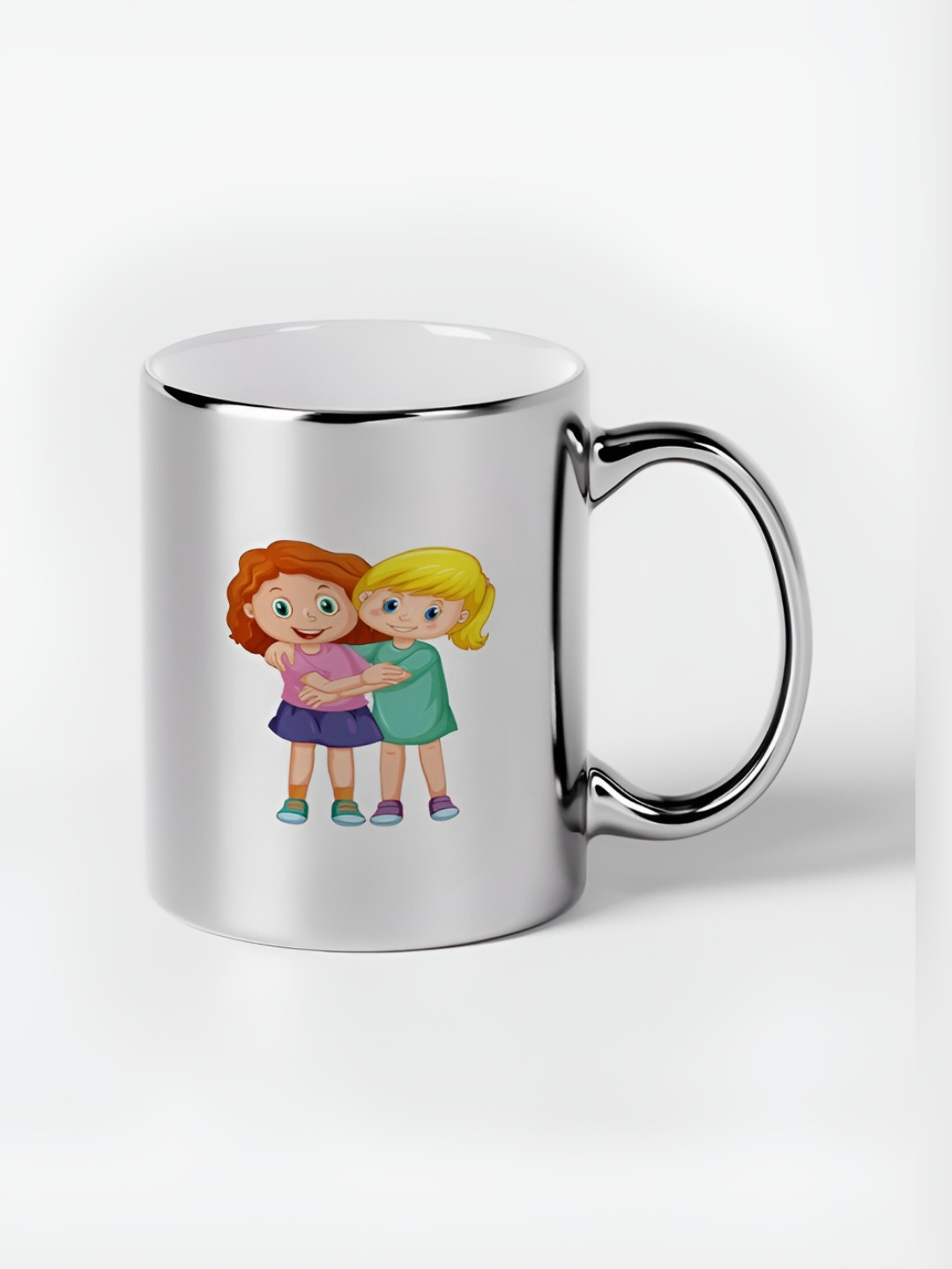 INTERNATIONAL GIFT Aquarius Zodiac Sign Silver Graphic Ceramic Handmade Mug-320ml