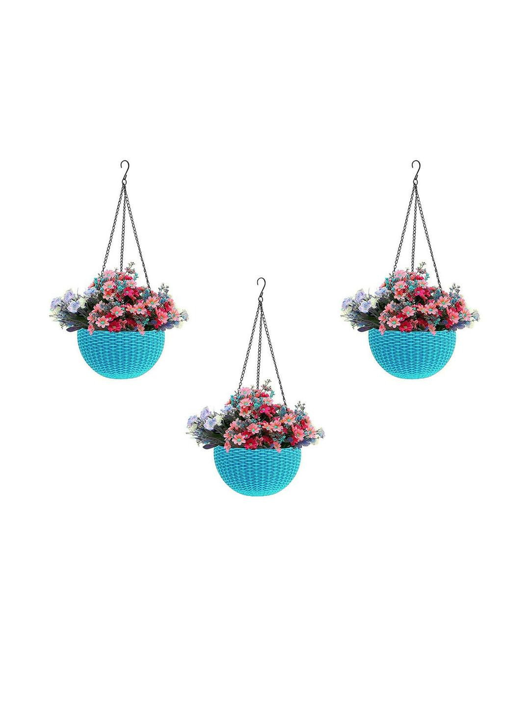 Rattan Hanging Planters Pot with Metal Hanging Chain