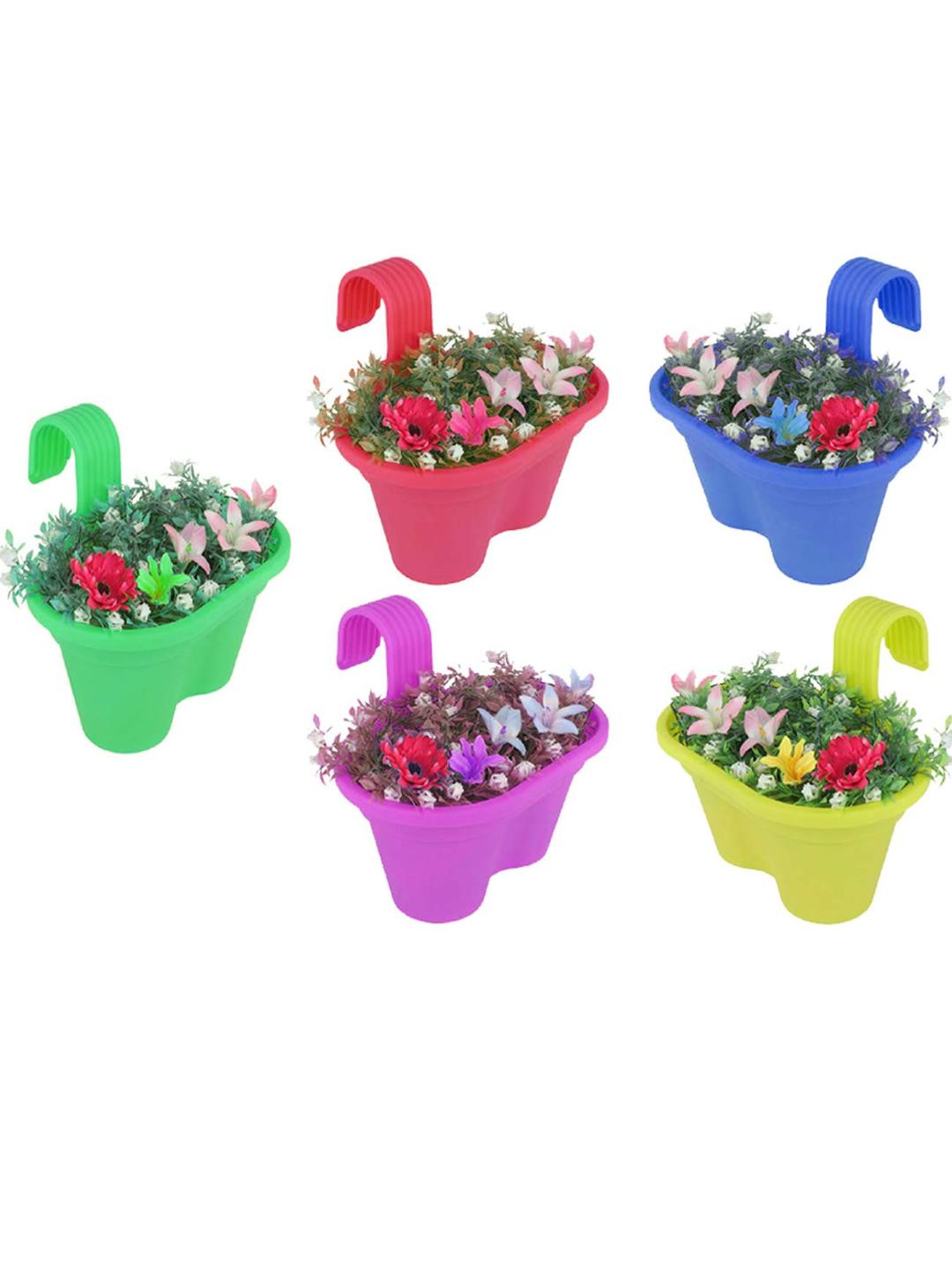 Double Hook Railing Planter Hanging Pots for Plant