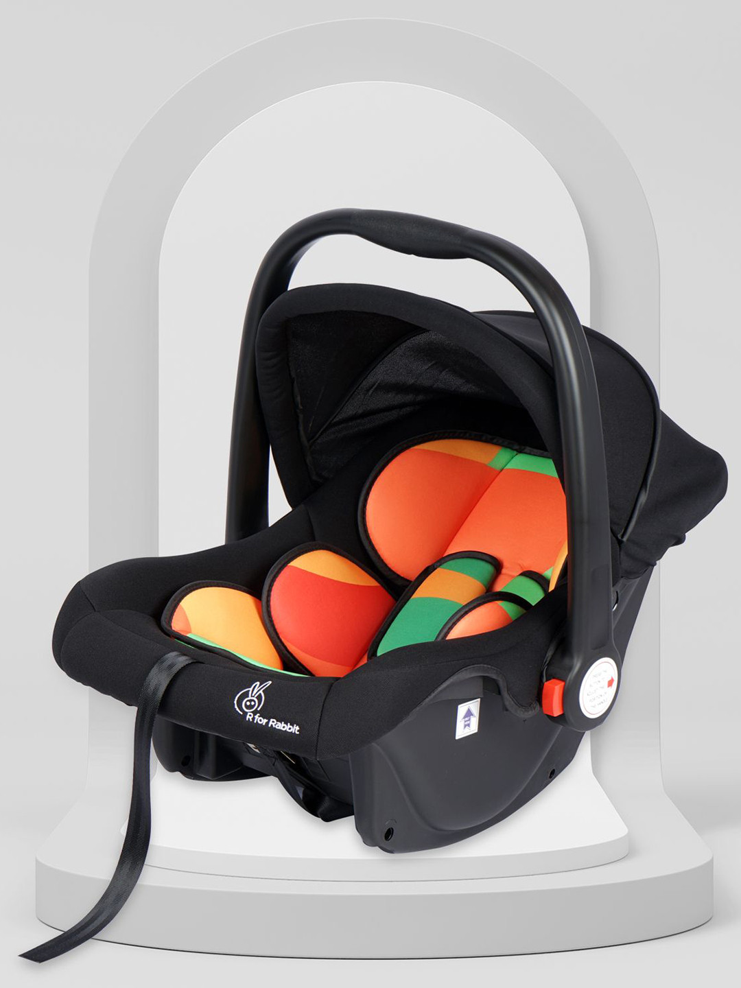 R for Rabbit Picaboo Infant Red & Yellow Car Seat Cum Carry Cot