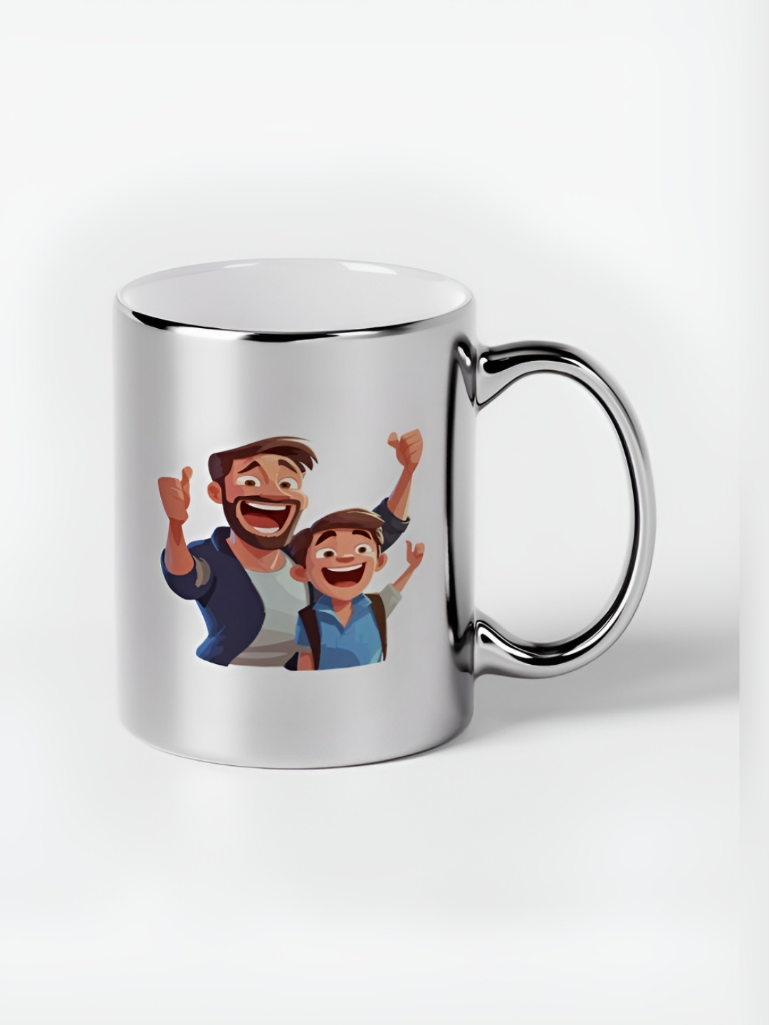 INTERNATIONAL GIFT Elega Silver Conversational Ceramic Handmade Mug-320ml