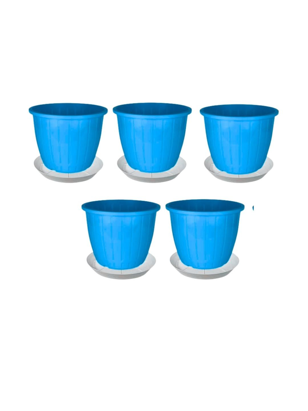 Go Hooked 8 Inch Duro Pot for Plants with Saucer Tray