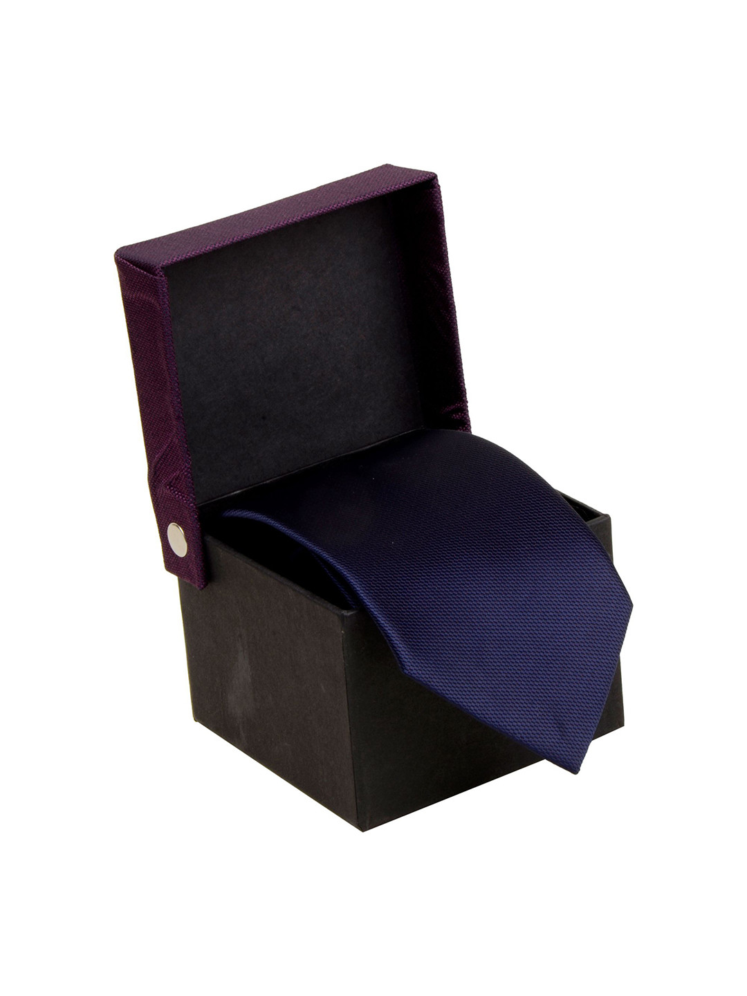 Cazzano Men Purple Woven Design Premium Single Tie Box