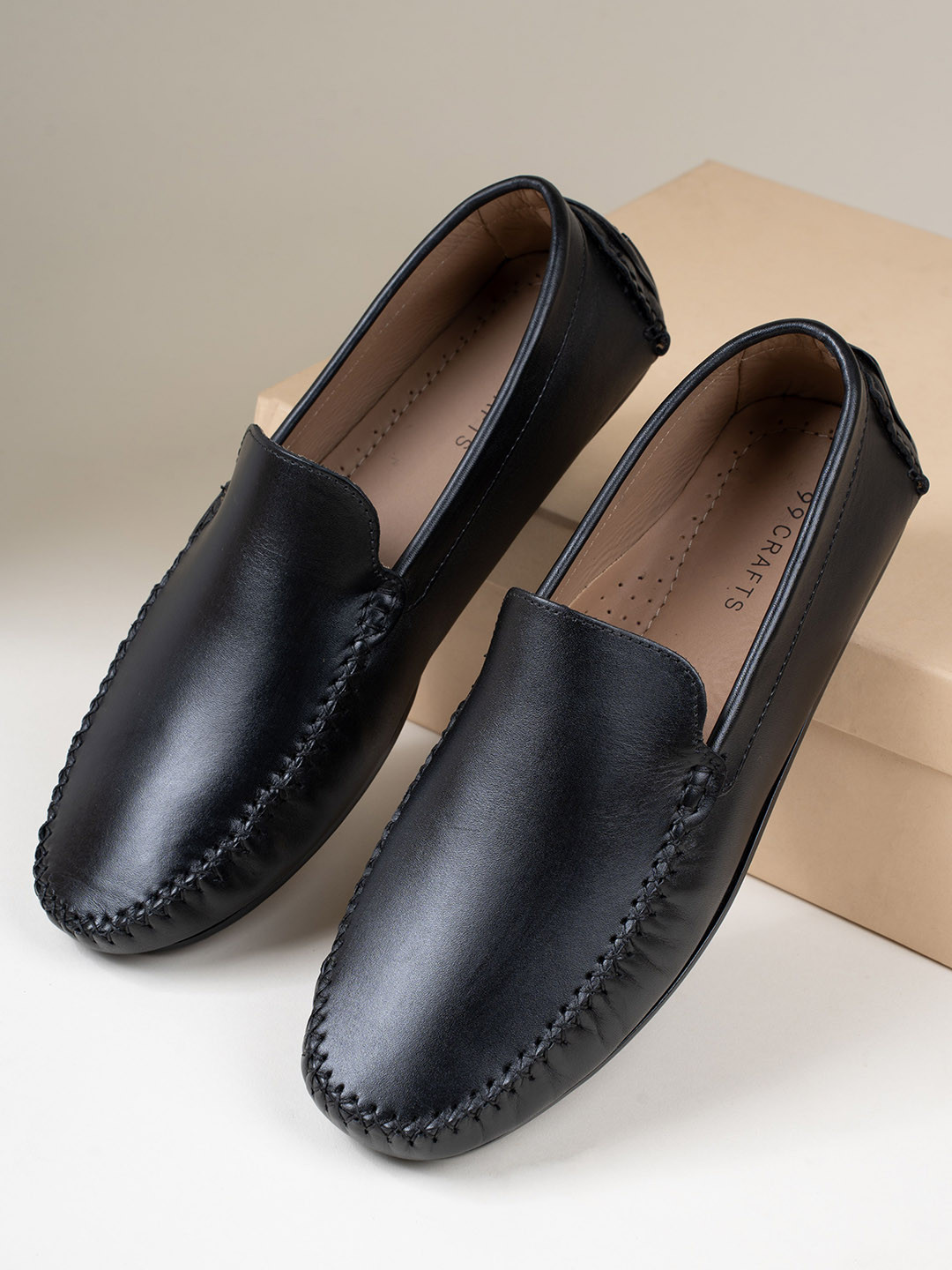 99CRAFTS Men Leather Formal Loafers