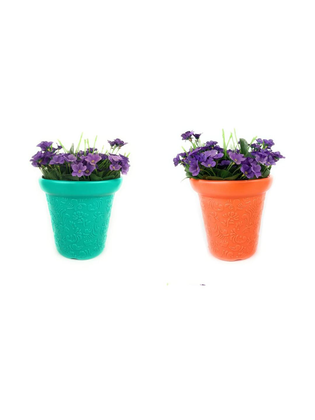 Go Hooked 2 Pieces Valentine Small Pot 8 Inch for Indoor & Outdoor Plants