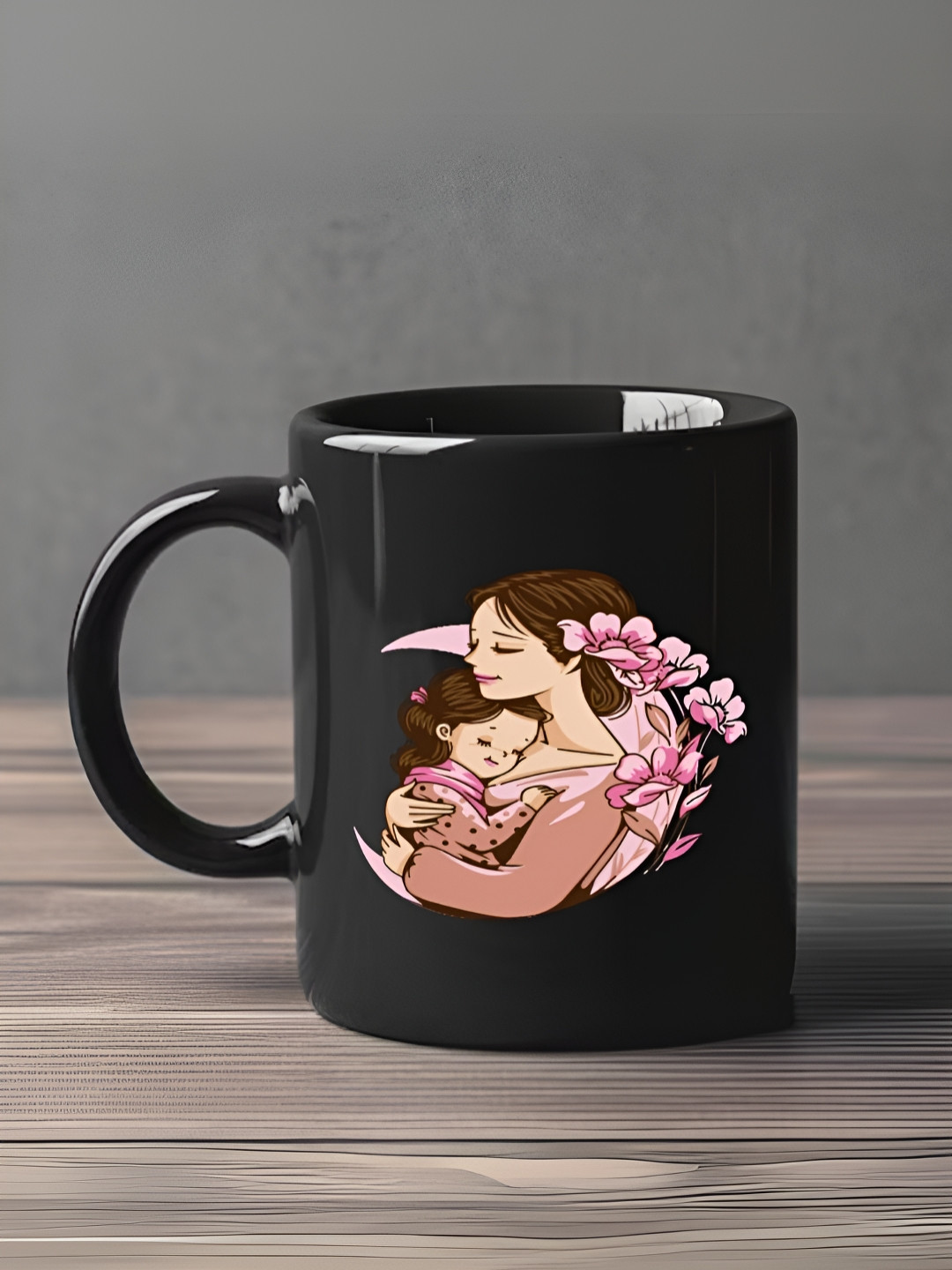 INTERNATIONAL GIFT Diamond Black Conversational Ceramic Handmade Mug-350ml