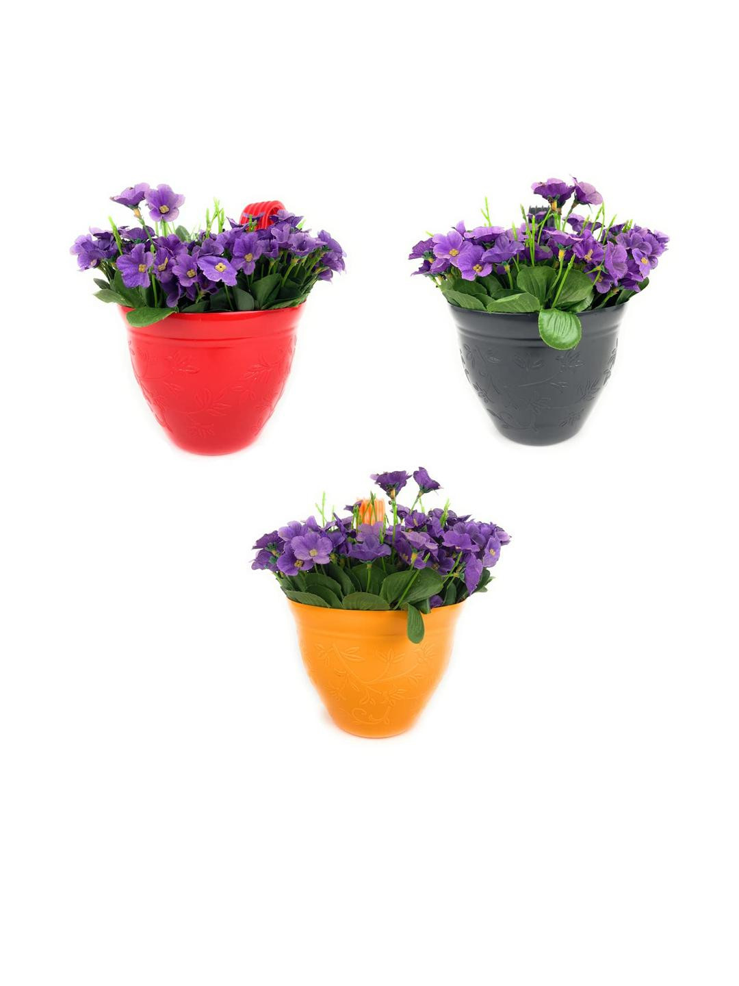 Go Hooked Victor Hook Railing Planter Hanging Pots for Plant pack of 3