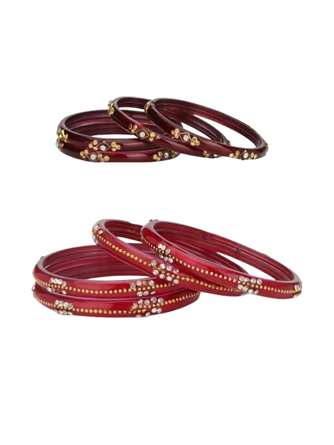 Somil Omsar Jewelry Fashionable Glass Bangles set of 2
