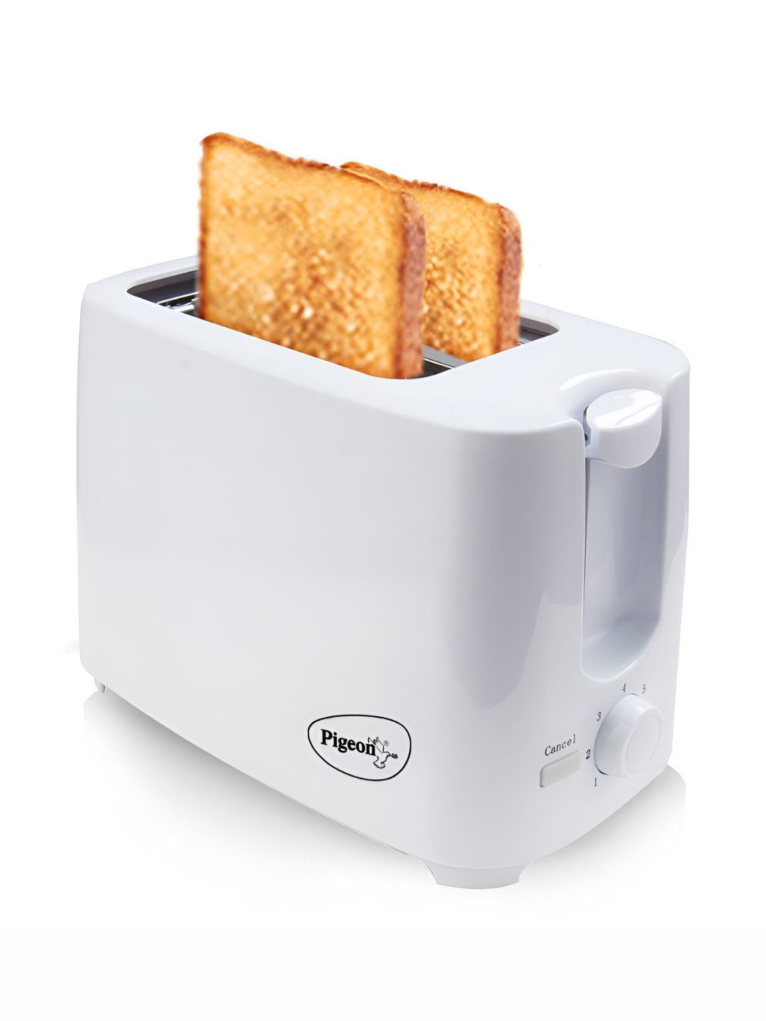 Pigeon White 2-Slices Pop Up Toaster