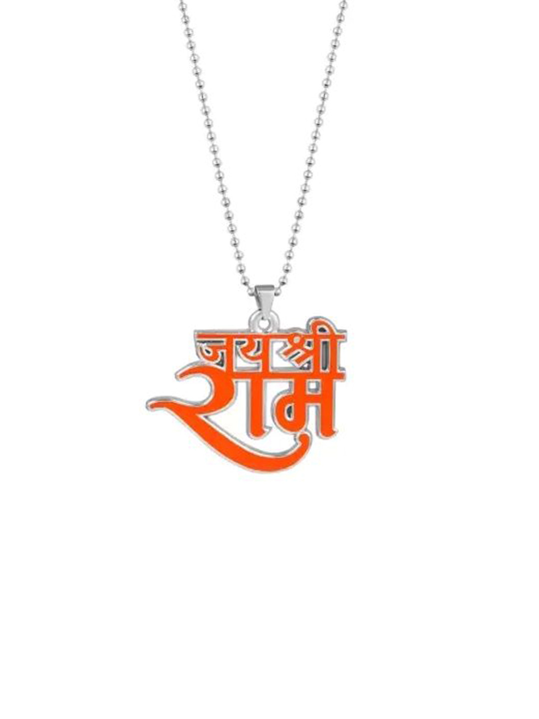 VS Unique Collection Silver-Plated Lord Jai Shri Ram Pendant Pendant With Ball Chain