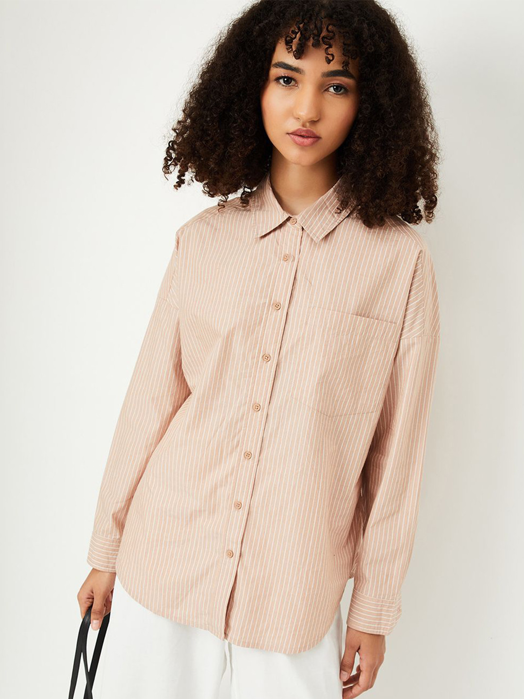 max Spread Collar Cotton Shirt