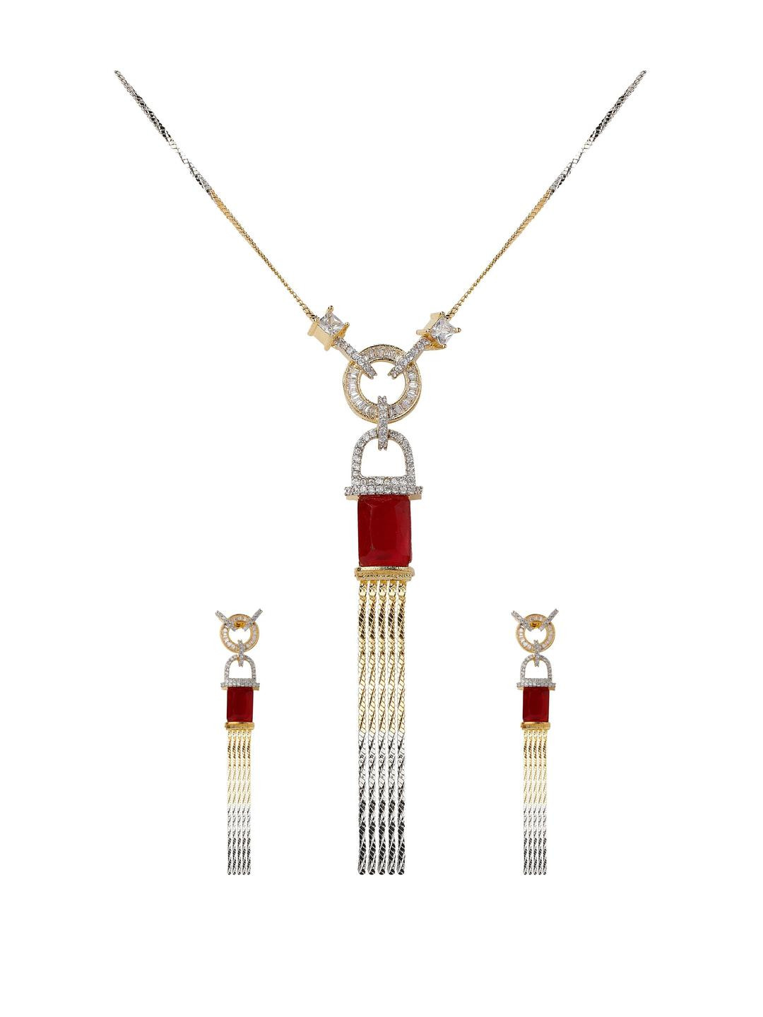 Alloy Gold-plated Gold Jewellery Set (Pack of 1)