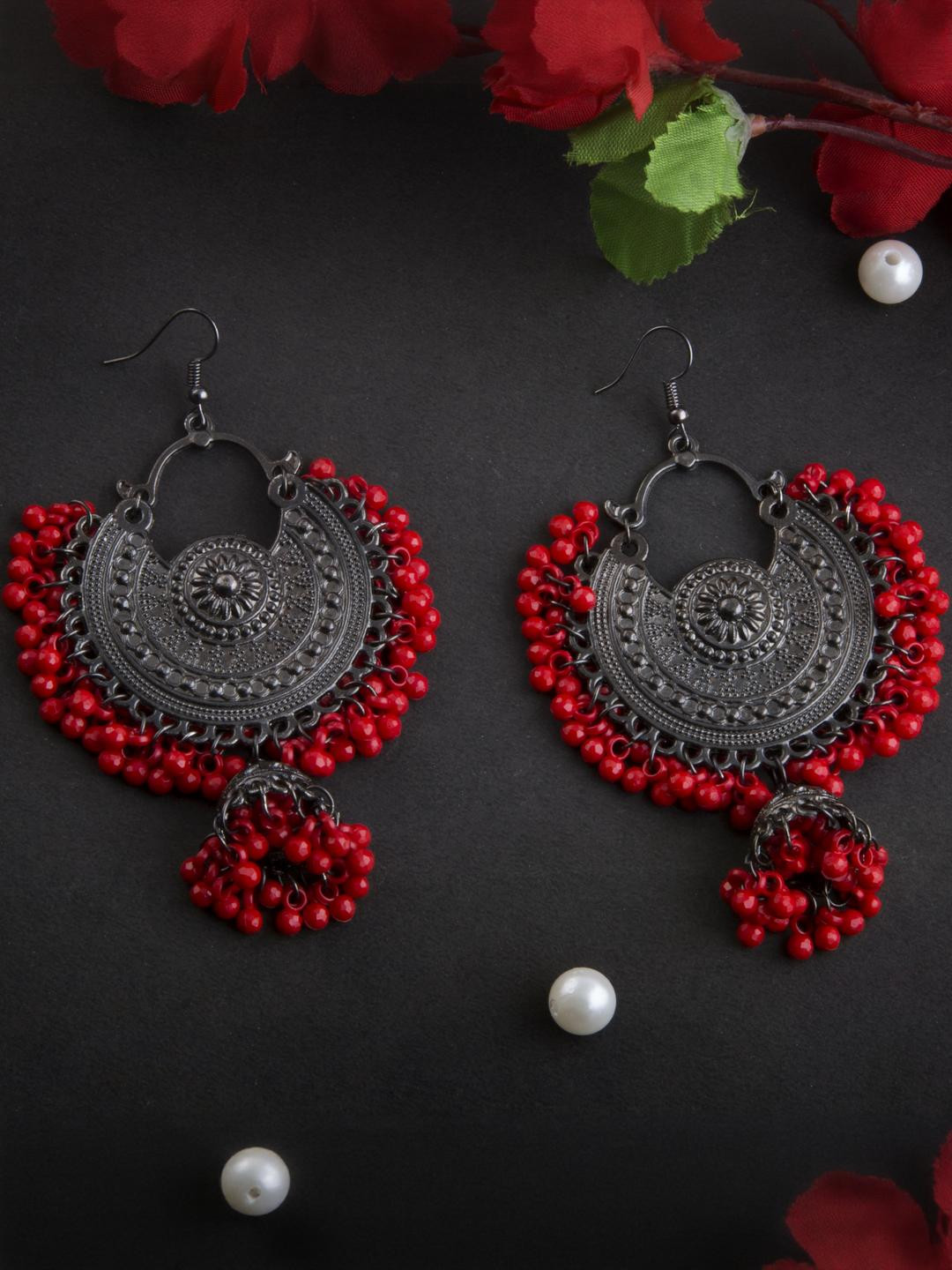 Creative Frogs Women Red Earrings