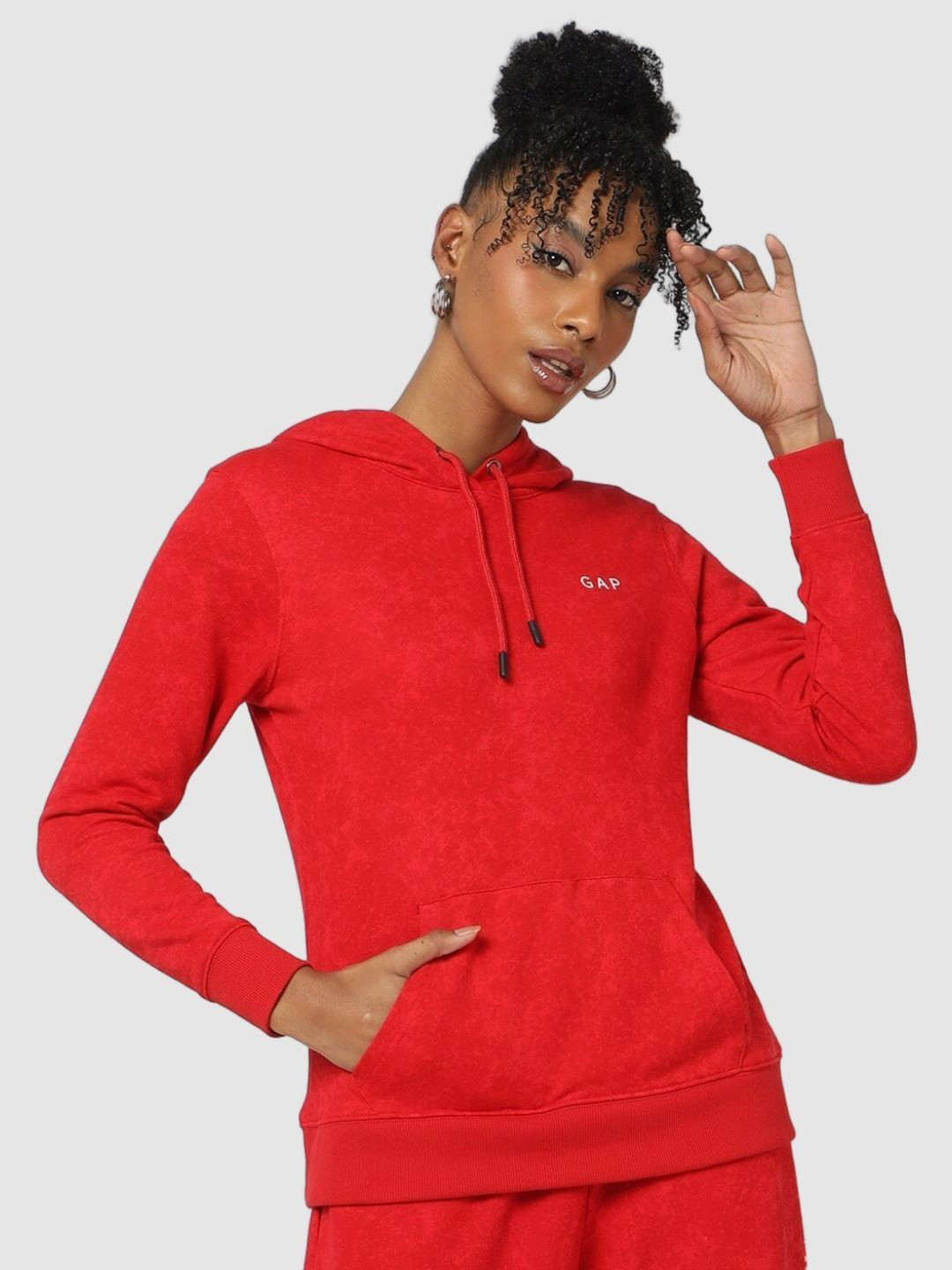 GAP Women Printed Relaxed-Fit Hooded Sweatshirts