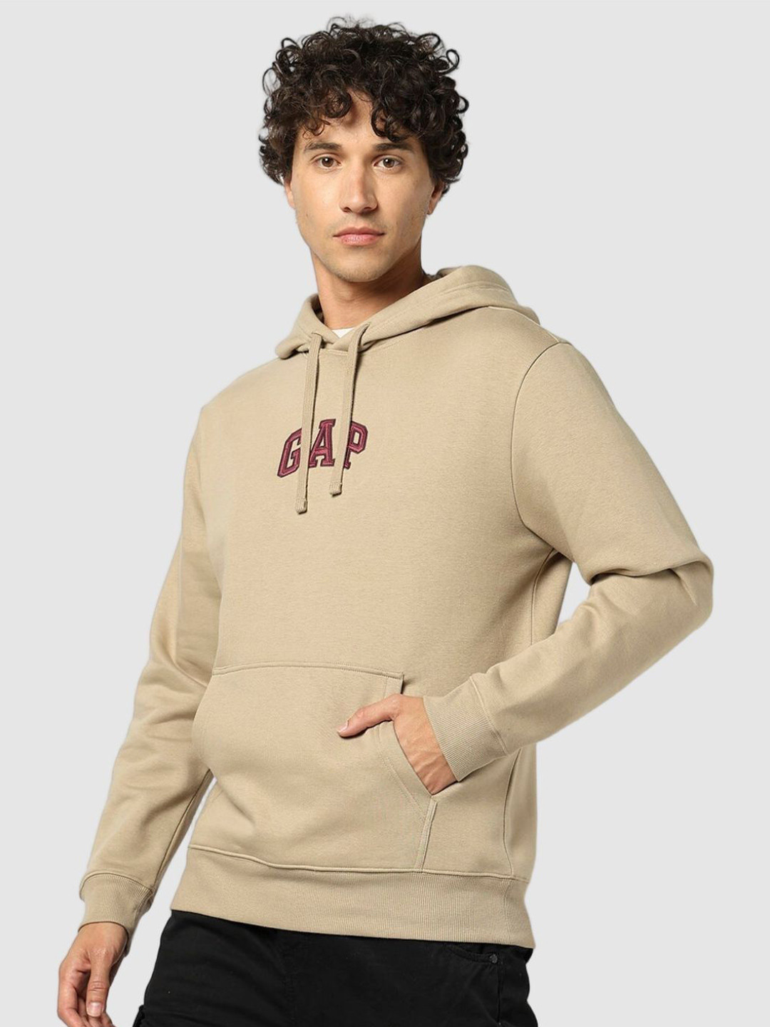 GAP Logo Men Printed Hooded Pullover Sweatshirt