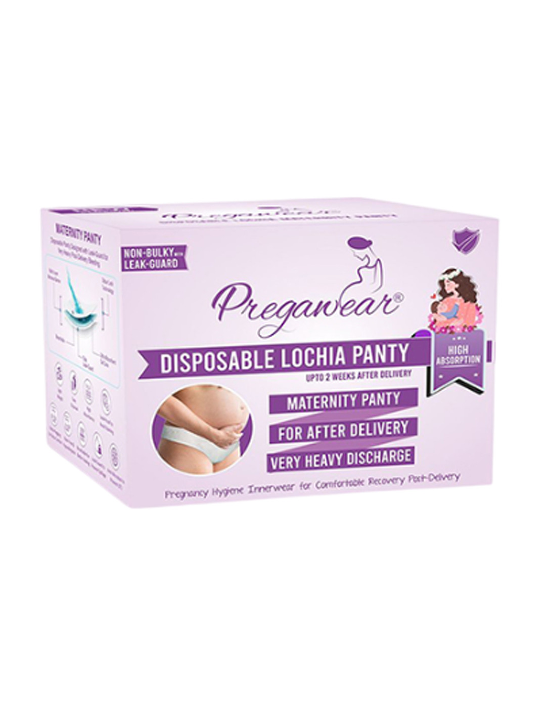 Pregawear Disposable Heavy Flow Postpartum Lochia Maternity Panty