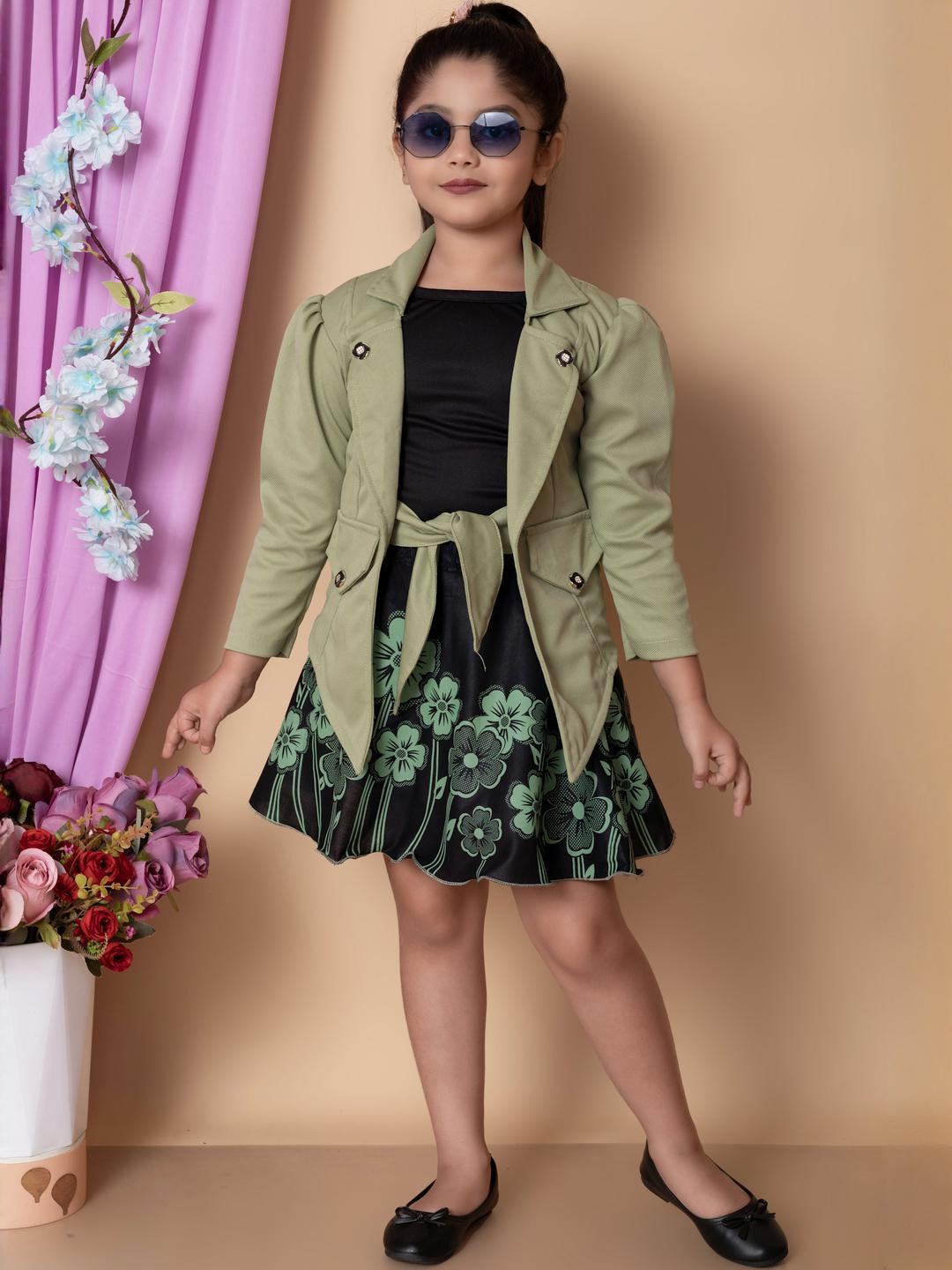 FASSY  Girls Green Dresses