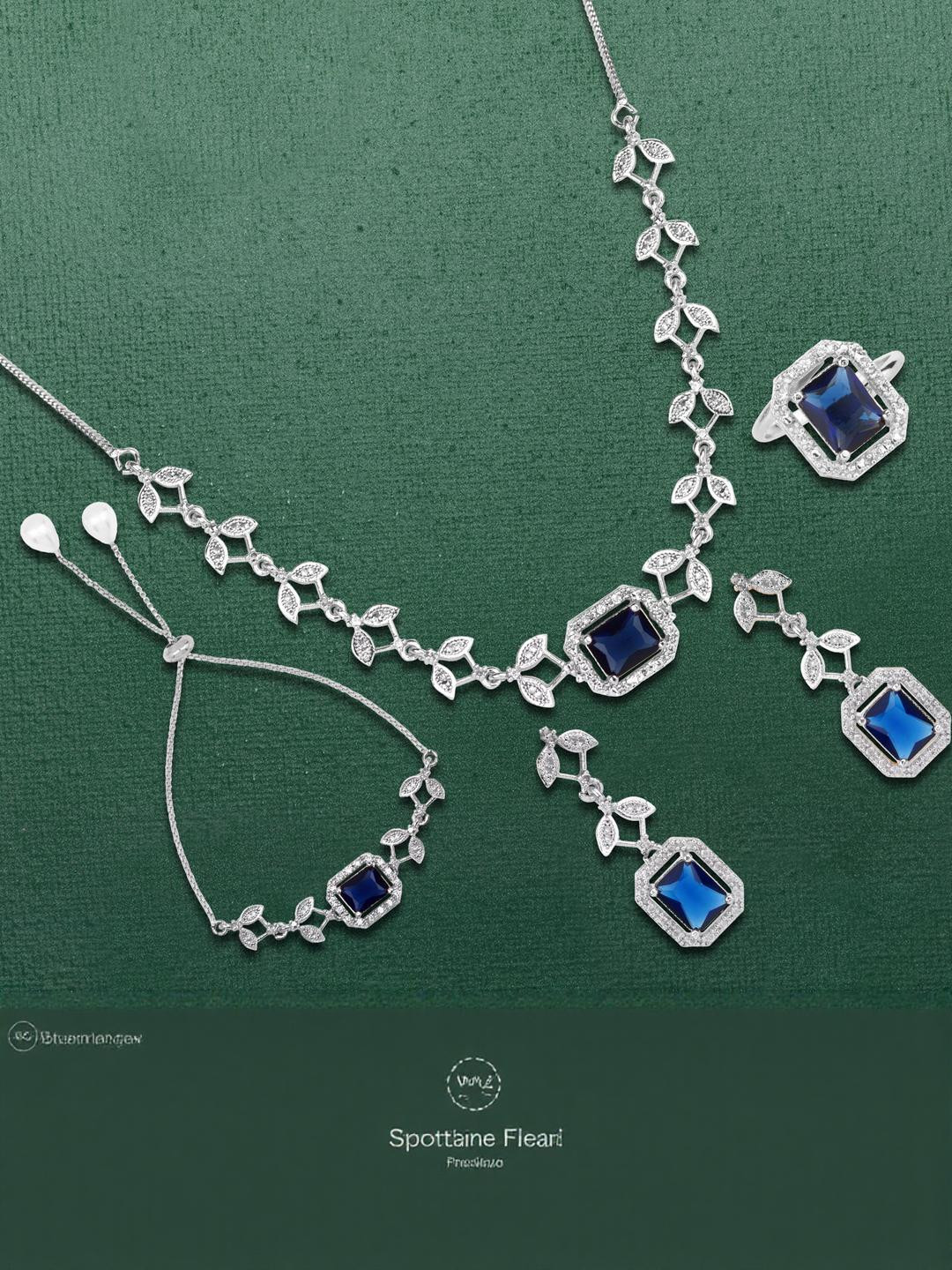 Alloy Silver Silver Jewellery Set (Pack of 5)