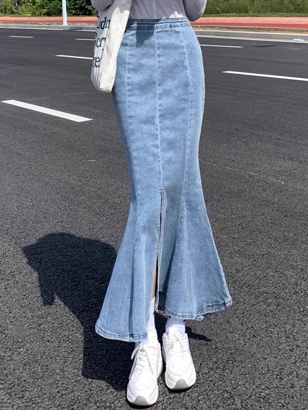StyleCast Pure Cotton Flared Midi Flared Hem Skirt
