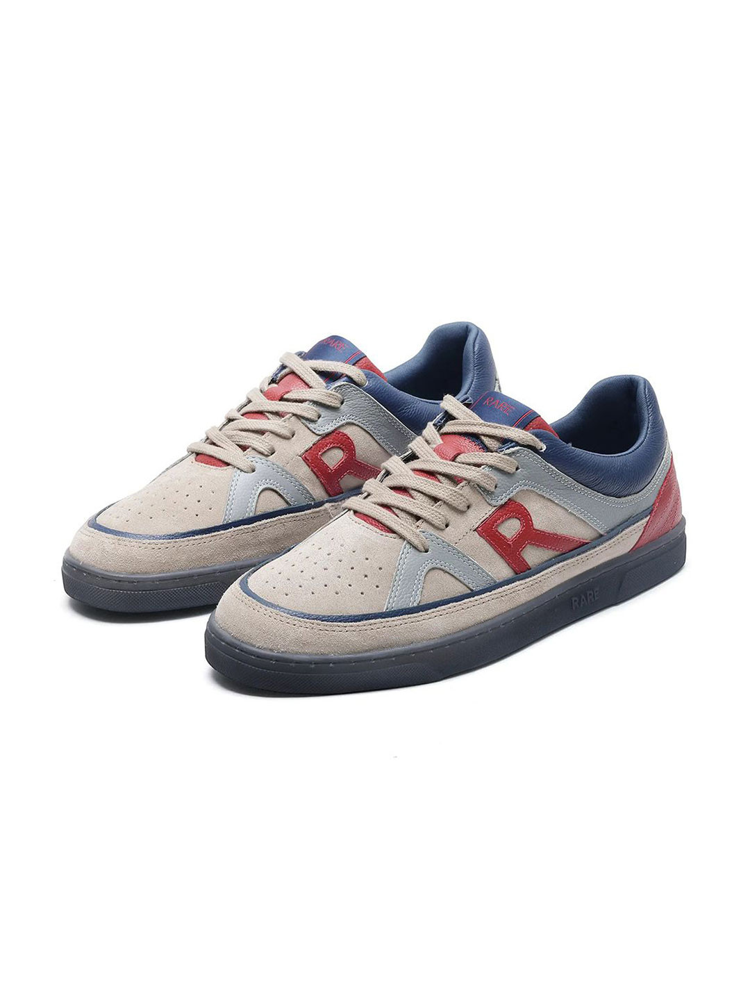 RARE RABBIT Vale Primary Men Beige Leather Sneakers