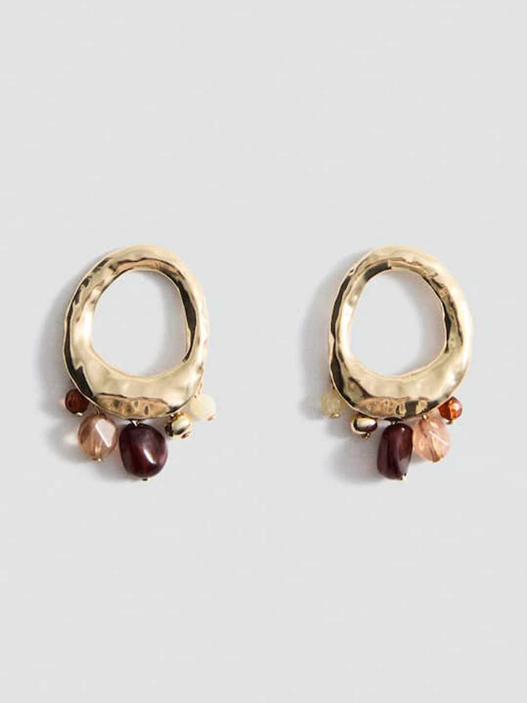 MANGO Beads Studed Drop Earrings