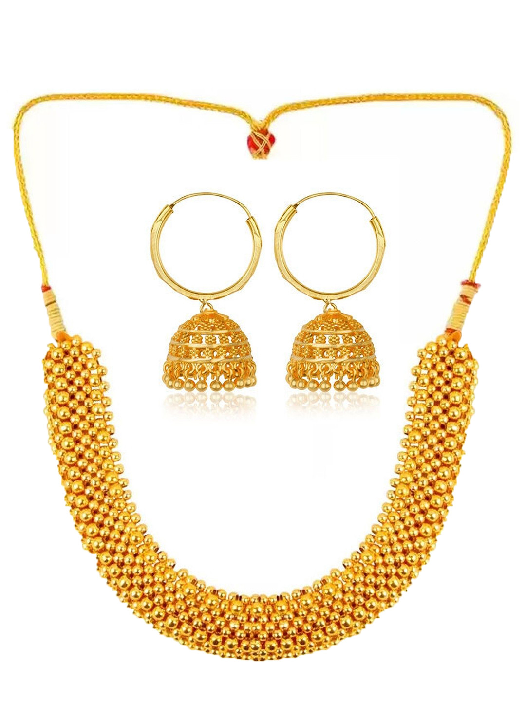 Heer Collection  Micron Gold-Plated Beaded Jewellery Set