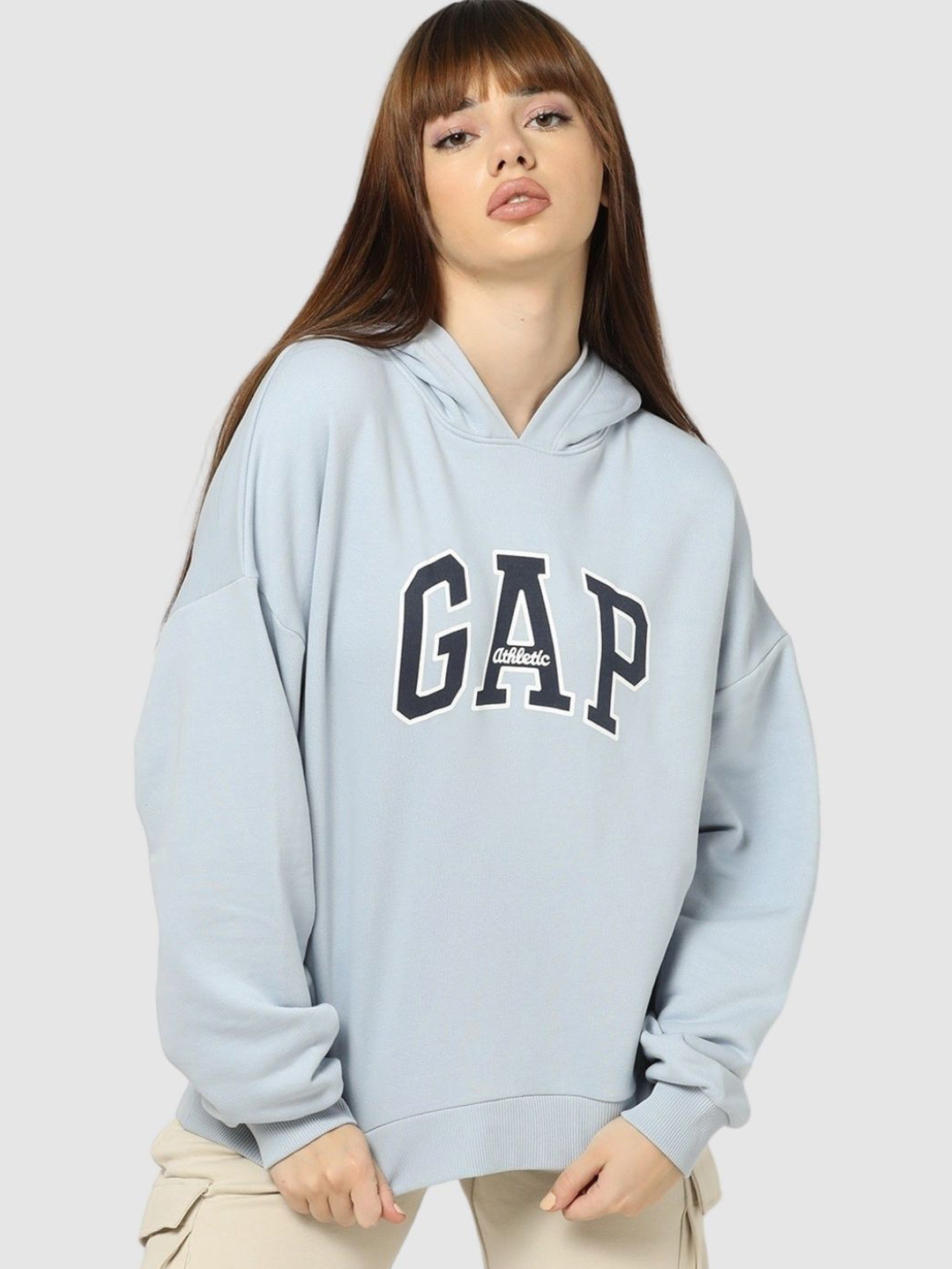 GAP Women Logo Print Relaxed Fit Hoodie