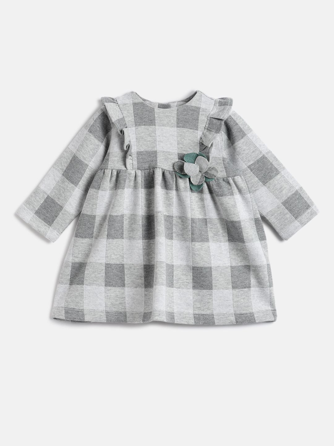 Chicco Girl Checked Gathered A-Line Dress