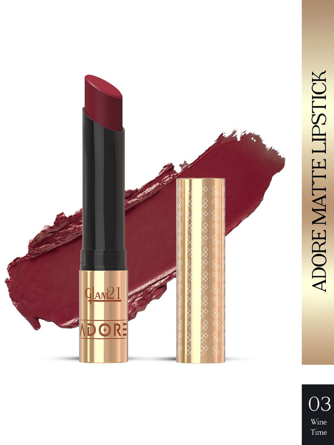 GLAM21 Adore Smudgeproof Matte Lipstick- Wine Time 03