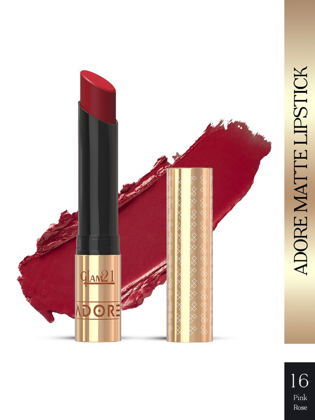 GLAM21 Adore Smudgeproof Matte Lipstick- Pink Rose 16