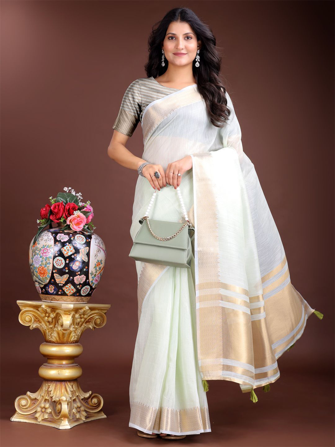 Pandadi Saree Zari Ready to Wear Sarees