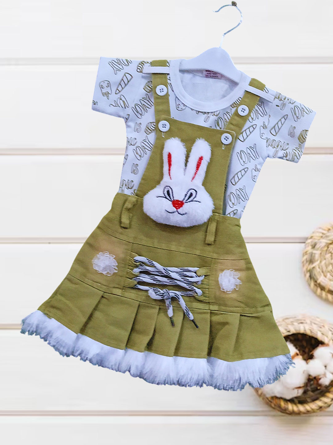 FASHION GRAB Girls Denim A-Line Dress