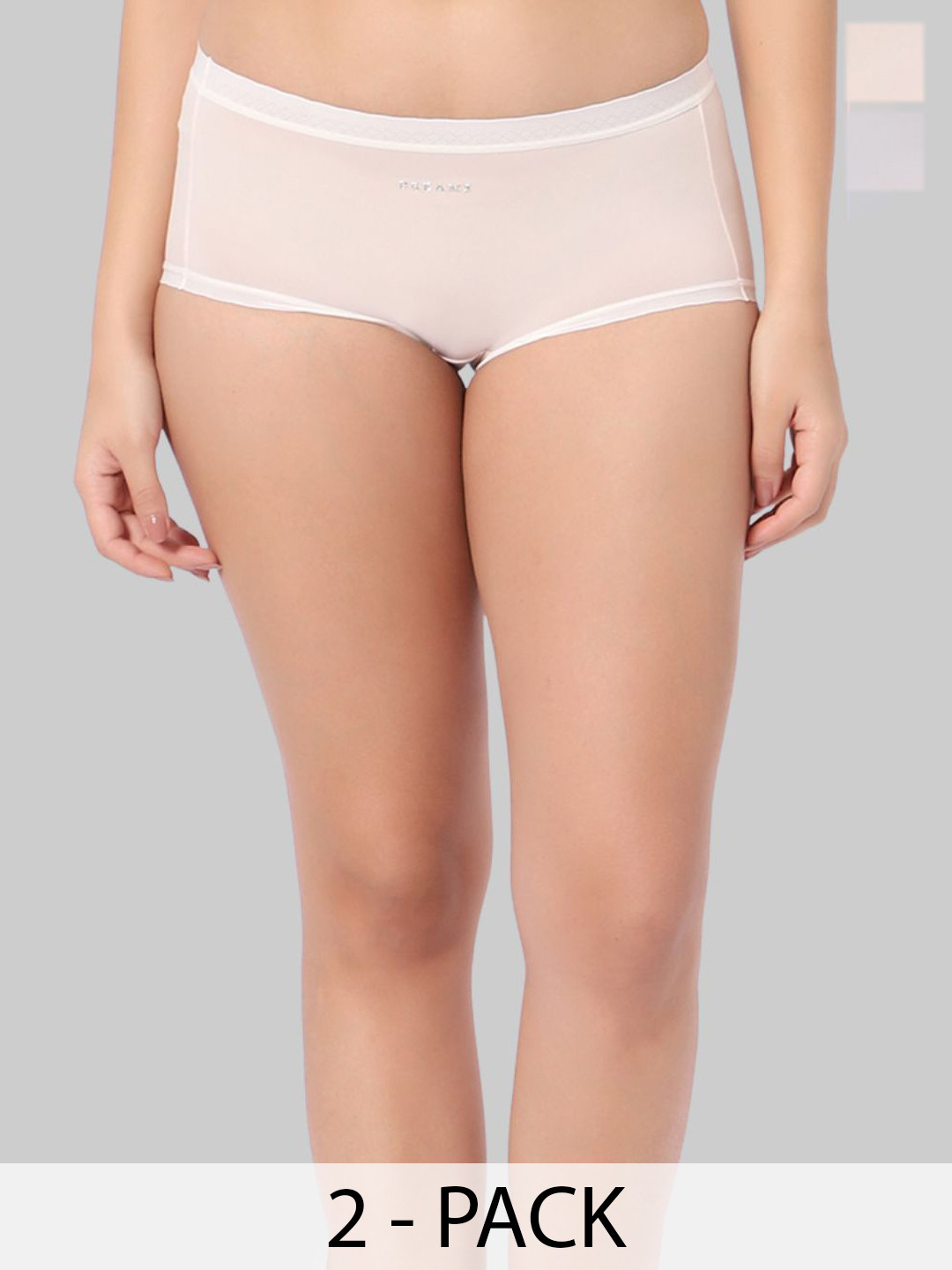 INTIMATE QUEEN Pack Of 2 Mid Rise Basic Briefs IQ-LCBU-DP-01-XS