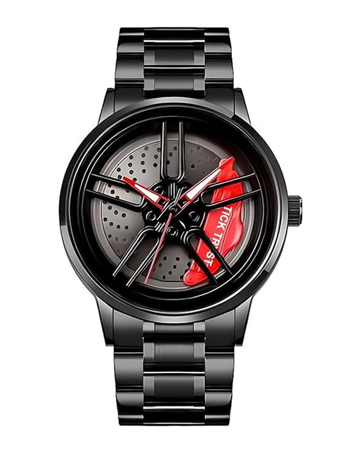 SWADESI STUFF Men Bracelet Style Straps Analogue Watch ROTATE 001 RED 2025
