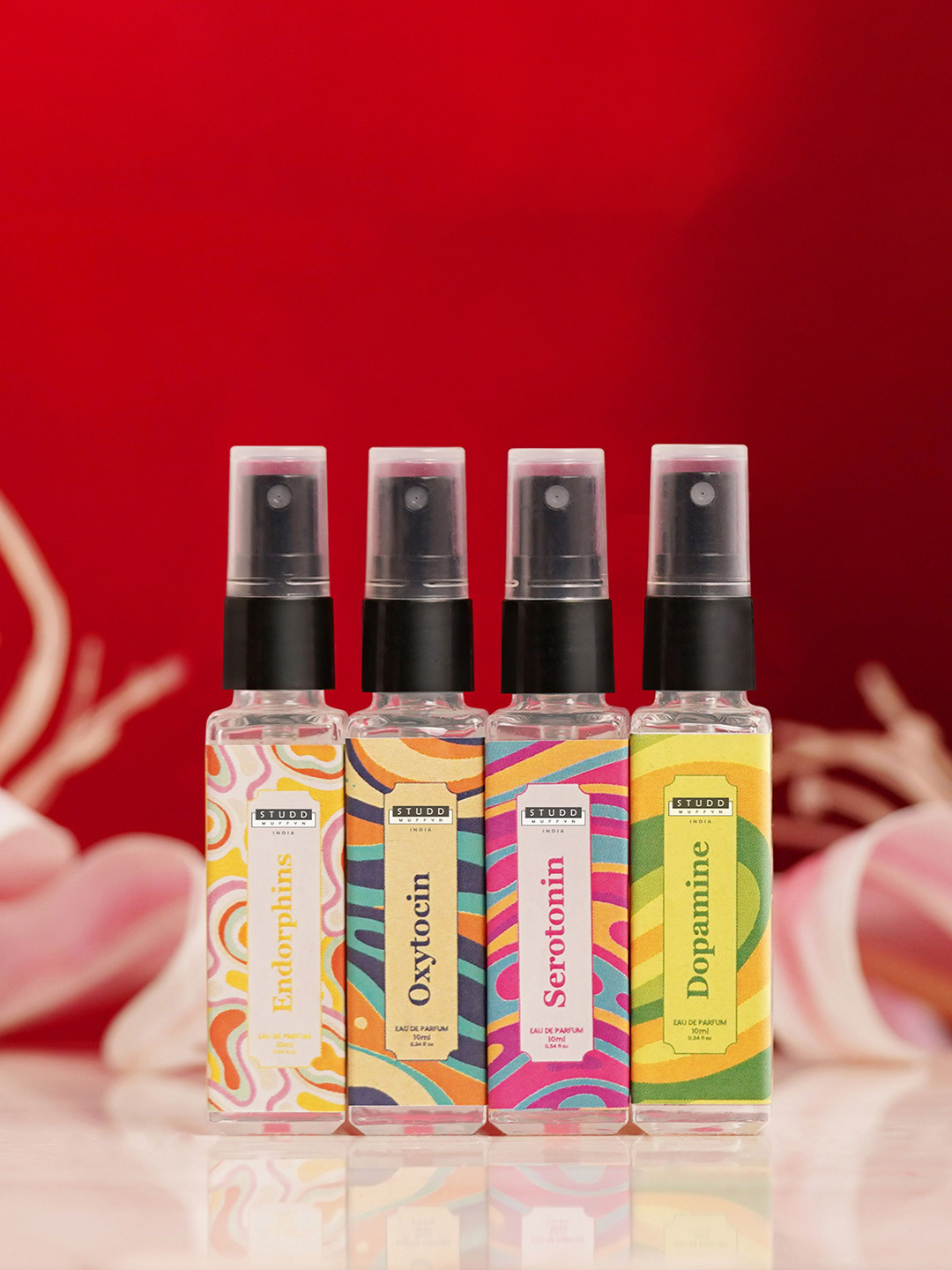 Studd Muffyn Set Of 4 Endorphins, Oxytocin, Serotonin, Dopamine Eau De Parfum- 10 ml Each