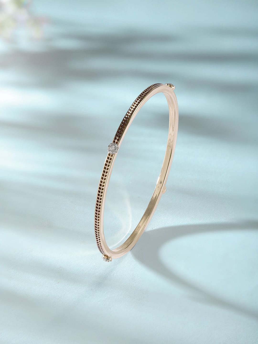 Mia by Tanishq 14KT Yellow Gold and Natural Diamond Bangle -6.843g