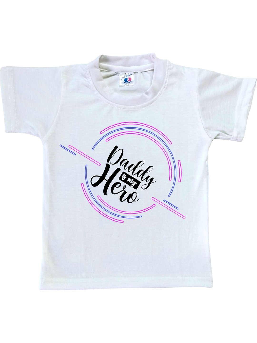 Cute Pals Girls Printed Raw Edge T-shirt