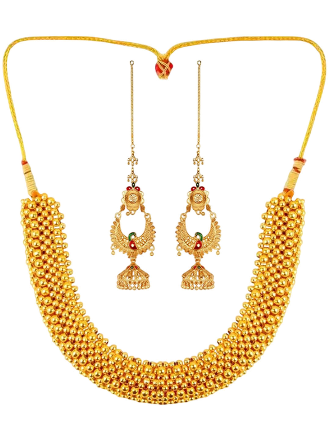 Heer Collection  women 1gm Gold n Micron Plated Beaded Jewellery Set
