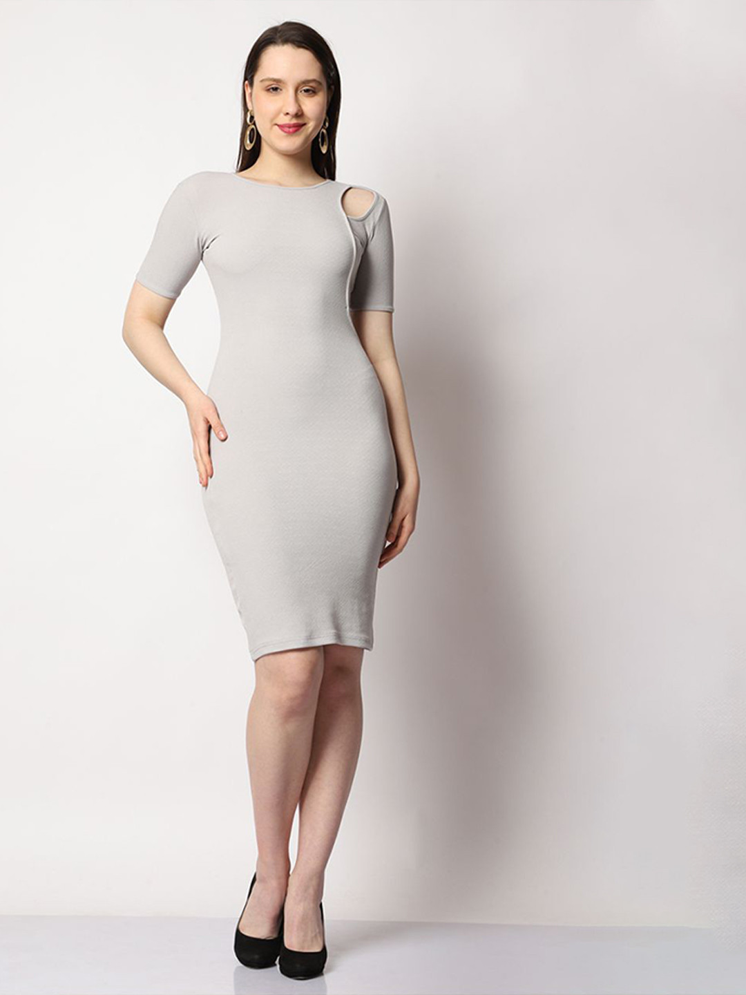 CORSICA Grey Bodycon Dress