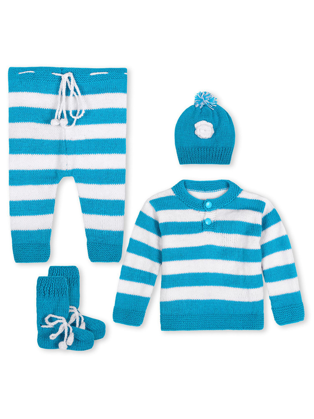 sahil collection Infants 5-Pcs Pure Wool Baby Apparel Gift Set