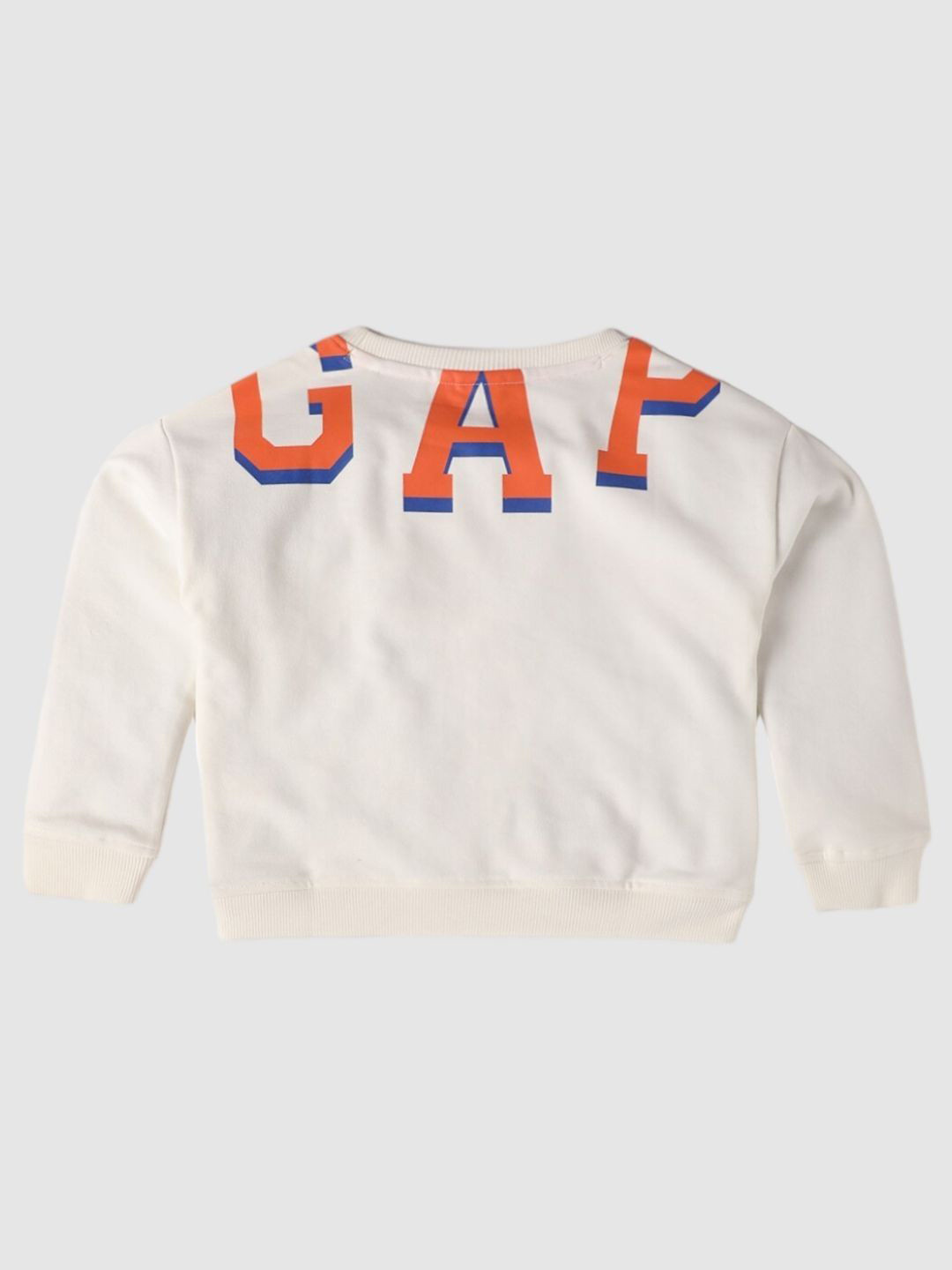 GAP Boys Placement Graphic Logo Printed Pullover Sweatshirt