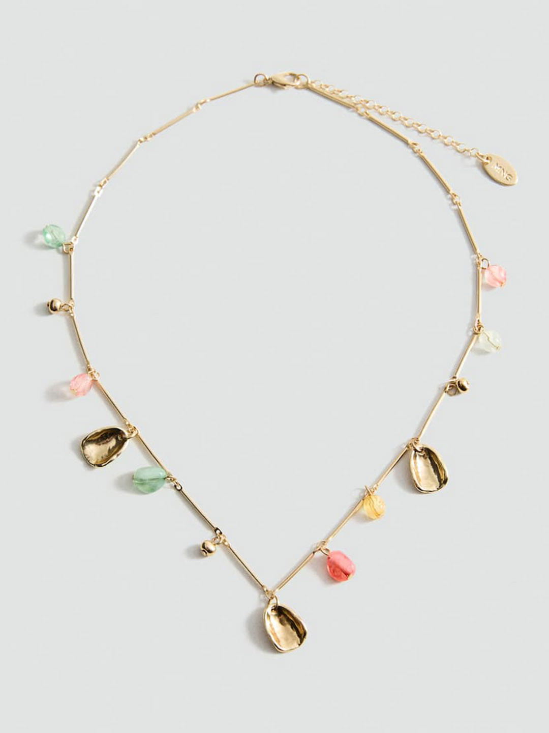 MANGO Combined Bead Chain Necklace