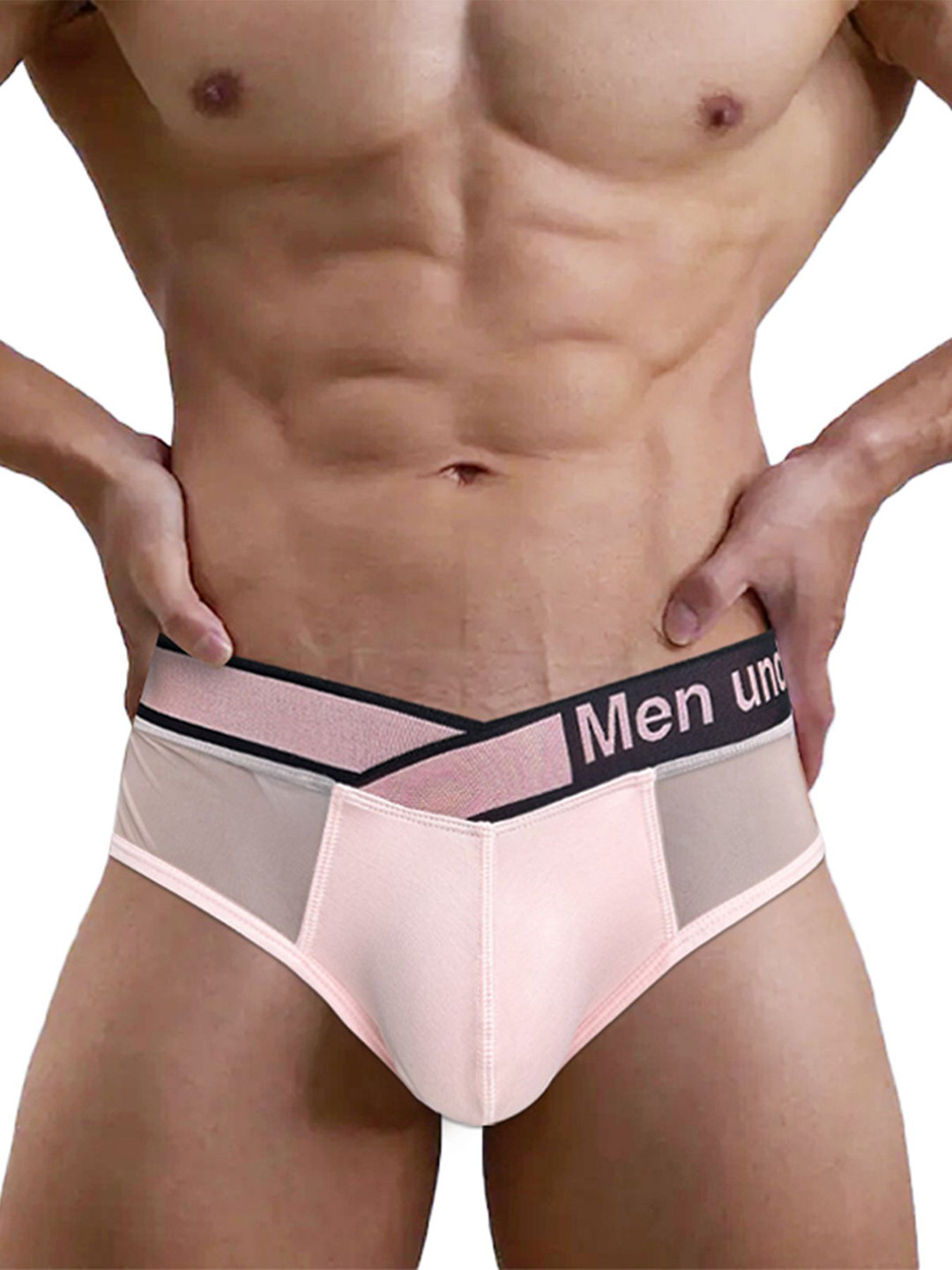 PUMP CLUB Mid Rise Anti Microbial Basic Brief - ART391-Pink-M