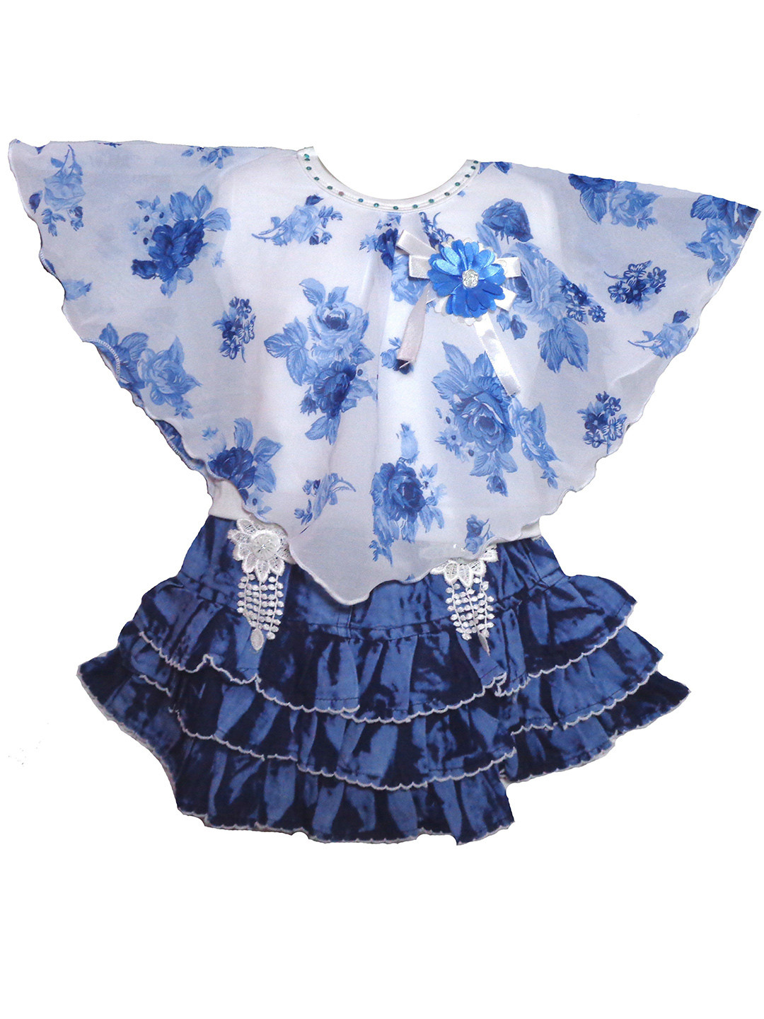 VILLATA FASHION Floral Print Kimono Sleeve Kaftan Maxi Dress