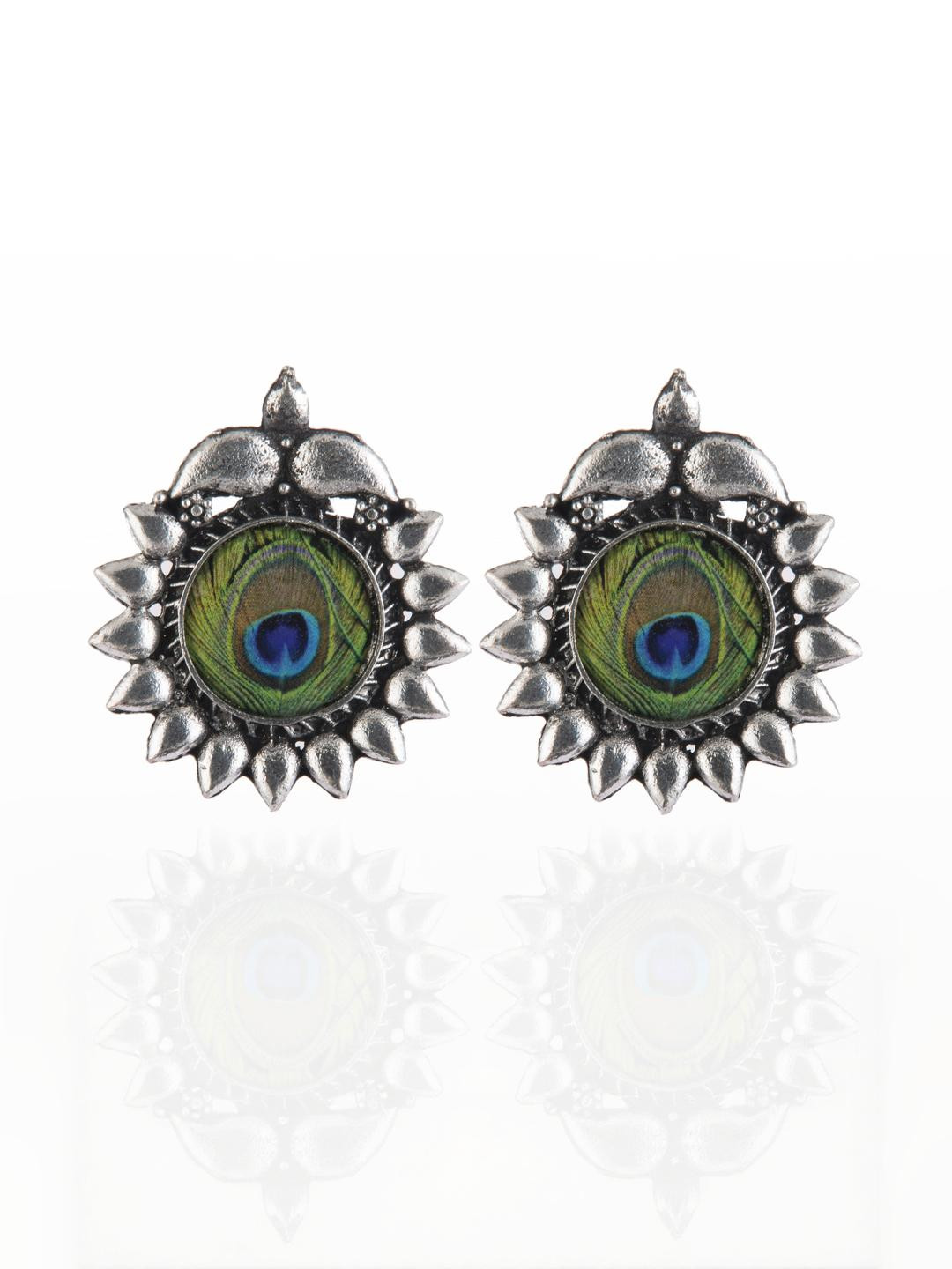Creative Frogs Floral Studs Earrings