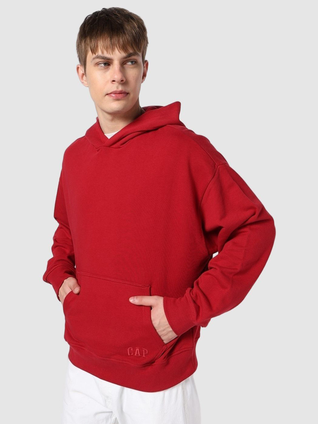 GAP Men Brand Logo Heavyweight Hooded Sweatshirt
