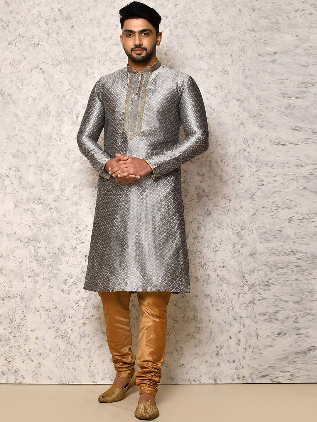 RANAK Men Ethnic Kurta with Churidar