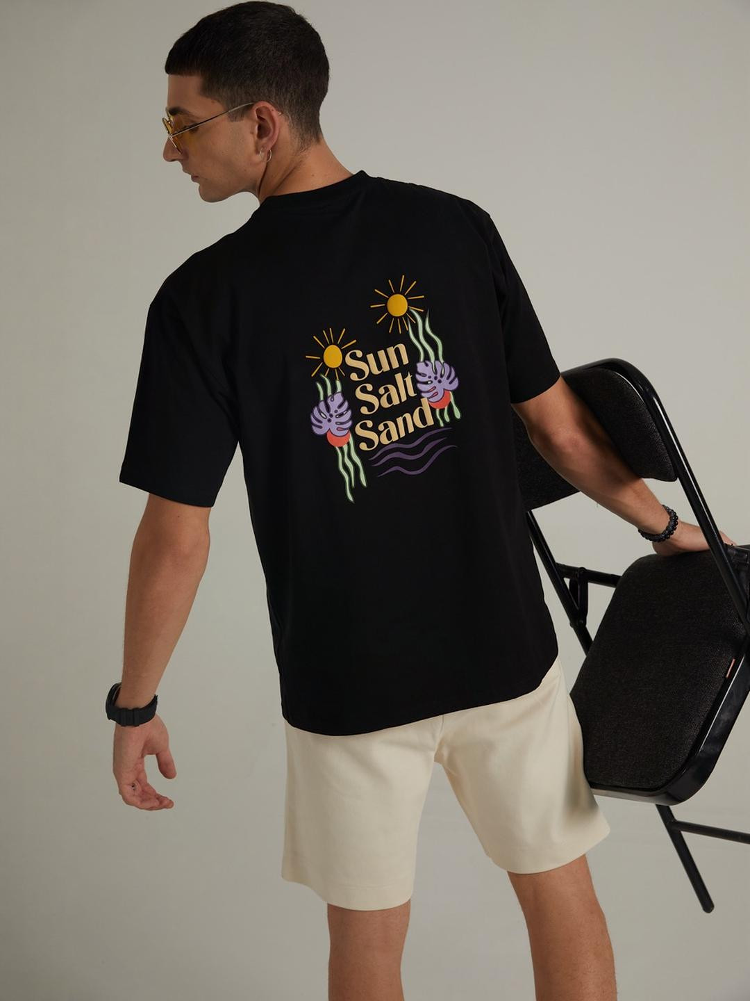 Benvenuto Grazie Typography Printed Pure Cotton Boxy T-shirt